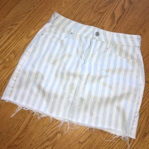 Pacsun striped denim skirt